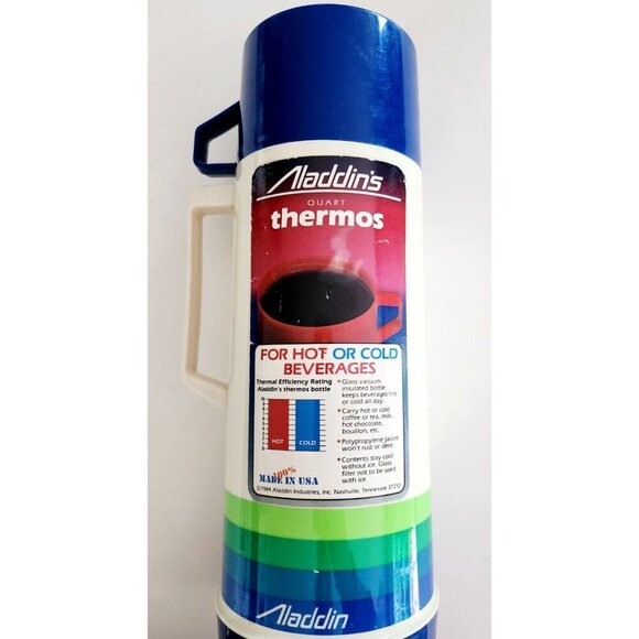 1984 Aladdin Thermos Hot And Cold Travel Container Vintage Large 48 oz INVRM - Picture 2 of 4